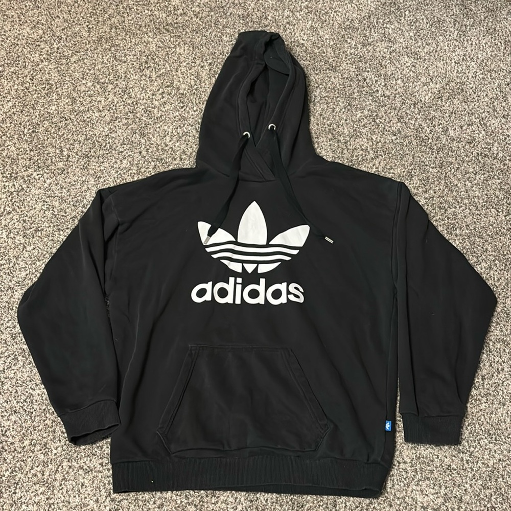 Black Adidas Logo Hoodie
